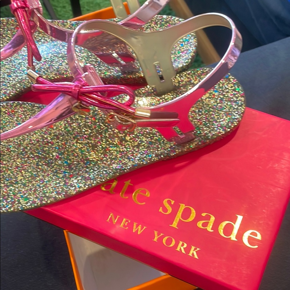 Kate Spade Pink Glitter Sandals